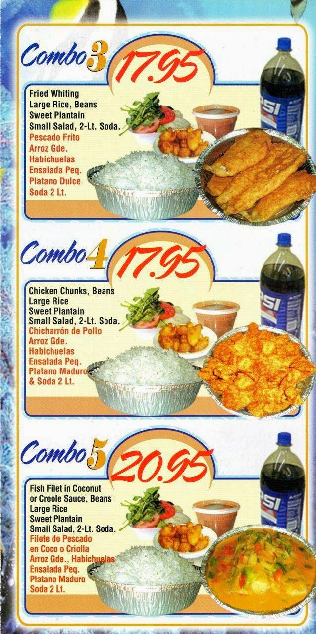 Simple menu layout for dine-in ordering.