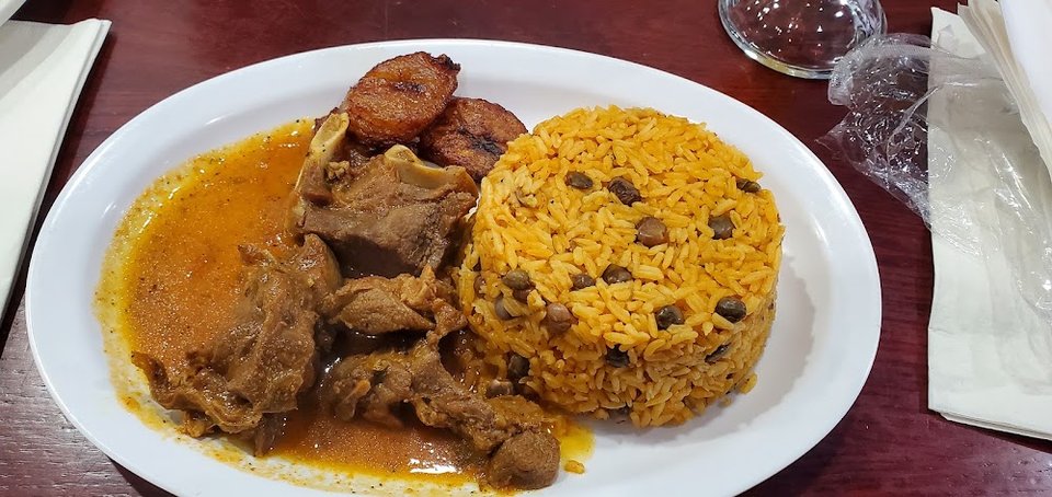 Rice and Beans with Goat Curry