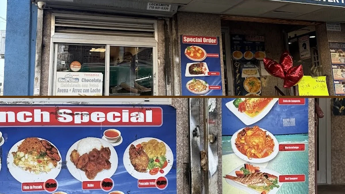Ceviche and grilled entrées on display.